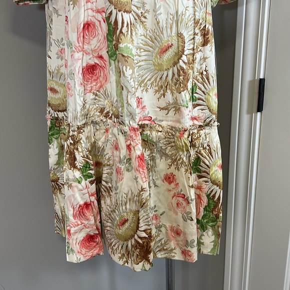 Tuckernuck Crawford Mini Dress Sun Faded Floral V neck Flutter Sleeve XL NEW - Picture 5 of 15
